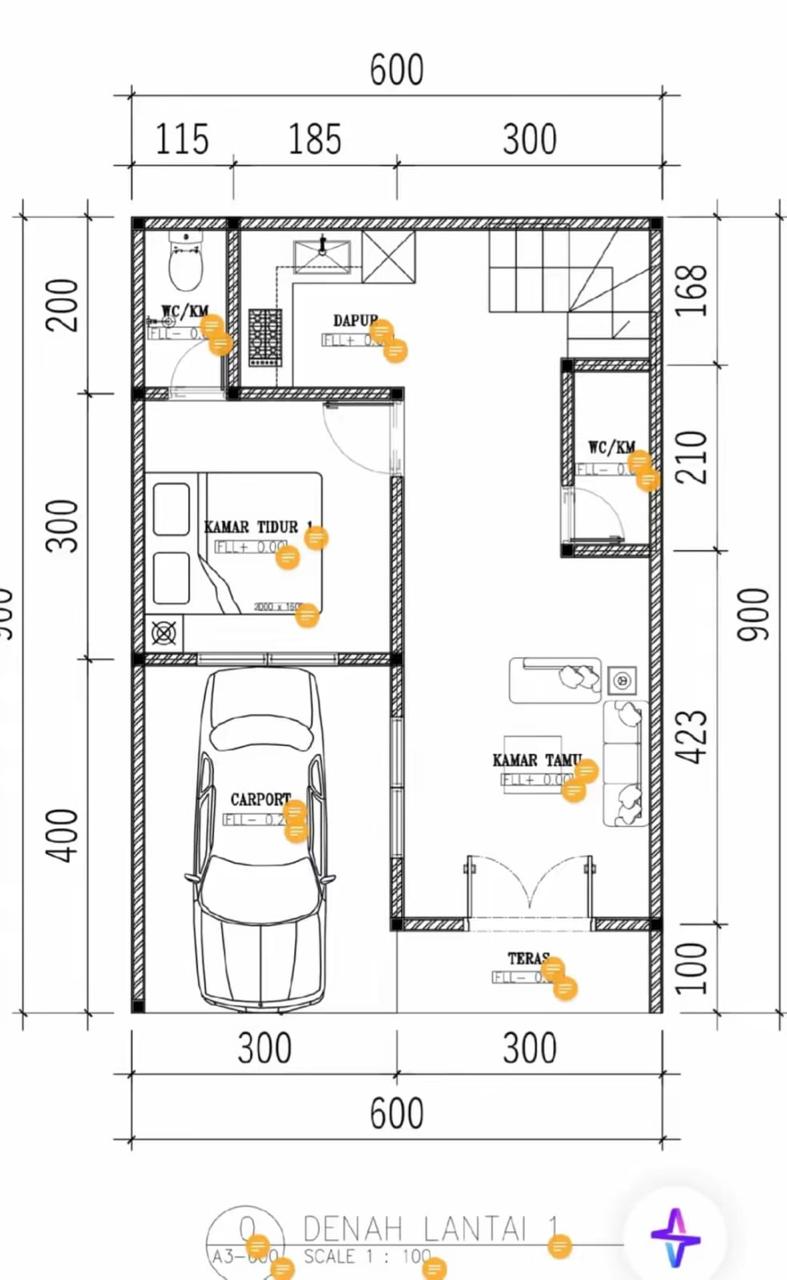 Layout Rumah Lantai 1